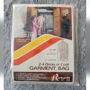 Vintage 70s Cover Ups Richards Dress Coat Garment Bags No 139G Vinyl Organizer